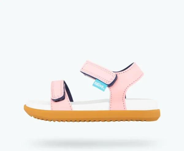 charley_child_0.webp Native Shoes Sandals^Charley Child Princess Pink/ Shell White/ Toffee Brown