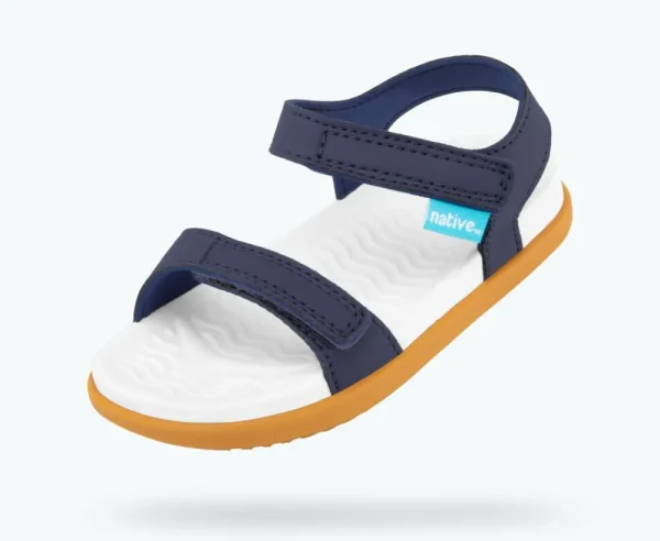 charley_child_1-1.webp Native Shoes Sandals^Charley Child Regatta Blue/ Shell White/ Toffee Brown