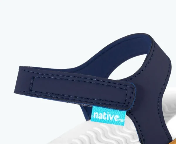 charley_child_3-1.webp Native Shoes Sandals^Charley Child Regatta Blue/ Shell White/ Toffee Brown