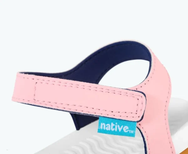 charley_child_3.webp Native Shoes Sandals^Charley Child Princess Pink/ Shell White/ Toffee Brown