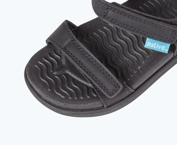 Native Shoes Sandals^Charley Sugarlite Child Jiffy Black/ Jiffy Black