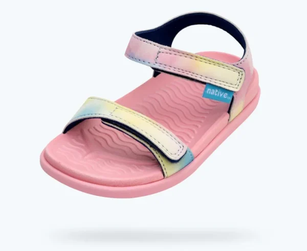 charley_sugarlite_print_c_0.webp Native Shoes Sandals^Charley Sugarlite Print Child Princess Pink/ Princess Pink/ Pastel Tie Dye