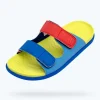 Native Shoes Sandals^Frankie Sugarlite Junior Resting Blue/ Celery Green/ Uv Blue/ Uv Hyper Strap