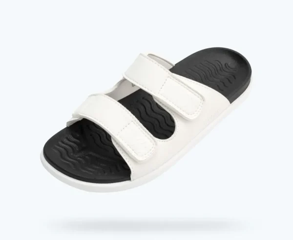 frankie_sugarlite_junior_1.webp Native Shoes Sandals^Frankie Sugarlite Junior Shell White/ Jiffy Black/ Shell White