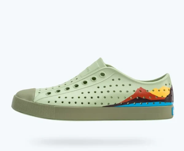 jefferson_block_0.webp Native Shoes Shoes^Jefferson Block Tea Green/ Loch Green/ Crater Mountain Block