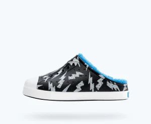 jefferson_cozy_glow_big_k_0.webp Native Shoes Shoes^Jefferson Cozy Glow Big Kid Jiffy Black/ Shell White/ Shell Lightning Glow