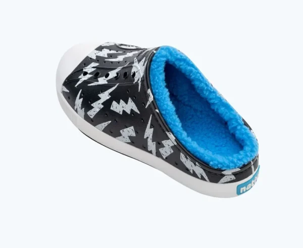 jefferson_cozy_glow_big_k_4.webp Native Shoes Shoes^Jefferson Cozy Glow Big Kid Jiffy Black/ Shell White/ Shell Lightning Glow
