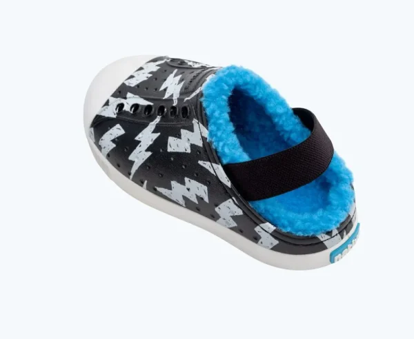 jefferson_cozy_glow_littl_4.webp Native Shoes Shoes^Jefferson Cozy Glow Little Kid Jiffy Black/ Shell White/ Shell Lightning Glow