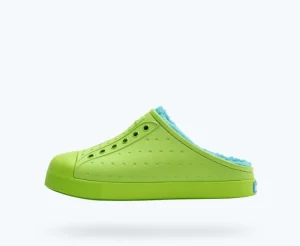 jefferson_cozy_sugarlite__0-1.webp Native Shoes Shoes^Jefferson Cozy Sugarlite Big Kid Snap Green/ Snap Green/ Maui Blue