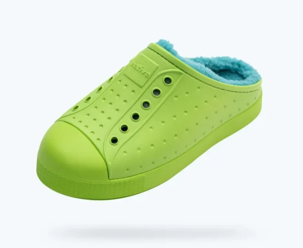 jefferson_cozy_sugarlite__1-1.webp Native Shoes Shoes^Jefferson Cozy Sugarlite Big Kid Snap Green/ Snap Green/ Maui Blue
