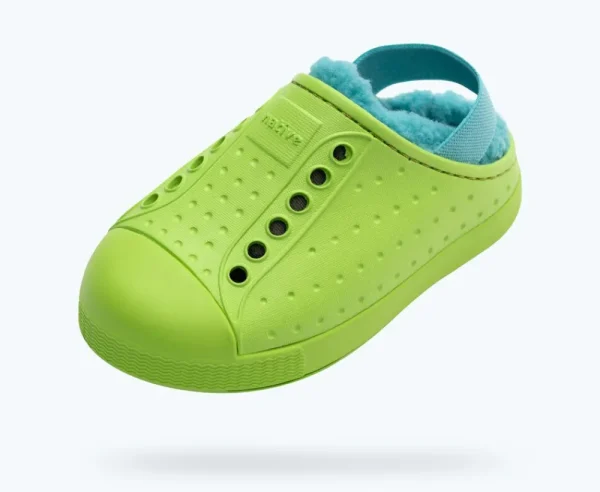 jefferson_cozy_sugarlite__1-2.webp Native Shoes Shoes^Jefferson Cozy Sugarlite Little Kid Snap Green/ Snap Green/ Maui Blue