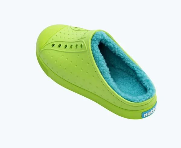jefferson_cozy_sugarlite__4-1.webp Native Shoes Shoes^Jefferson Cozy Sugarlite Big Kid Snap Green/ Snap Green/ Maui Blue