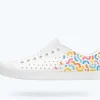 Native Shoes Shoes^Jefferson Sugarlite Block Shell White/ Shell White/ Dazzle Resting Squiggle Block
