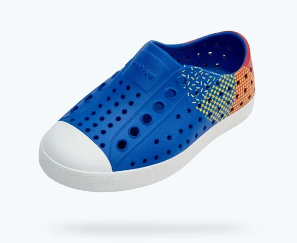 jefferson_sugarlite_block_1-6.webp Native Shoes Shoes^Jefferson Sugarlite Block Child Uv Blue/ Shell White/ Hyper Freesia Celery Block