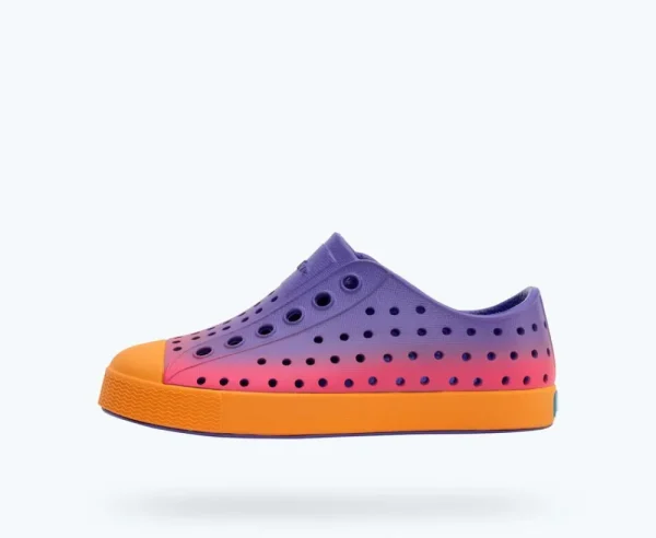 jefferson_sugarlite_ombre_0-3.webp Native Shoes Shoes^Jefferson Sugarlite Ombre Child Ultra Violet/ Apricot Orange/ Ultra Dazzle Ombre
