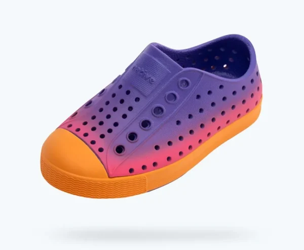 jefferson_sugarlite_ombre_1-3.webp Native Shoes Shoes^Jefferson Sugarlite Ombre Child Ultra Violet/ Apricot Orange/ Ultra Dazzle Ombre