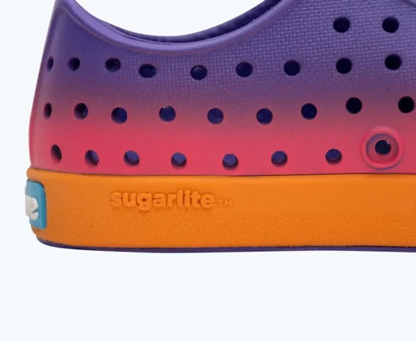 jefferson_sugarlite_ombre_3-3.webp Native Shoes Shoes^Jefferson Sugarlite Ombre Child Ultra Violet/ Apricot Orange/ Ultra Dazzle Ombre
