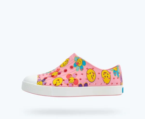 jefferson_sugarlite_print_0-12.webp Native Shoes Shoes^Jefferson Sugarlite Print Child Princess Pink/ Shell White/ Haze Sunpetal