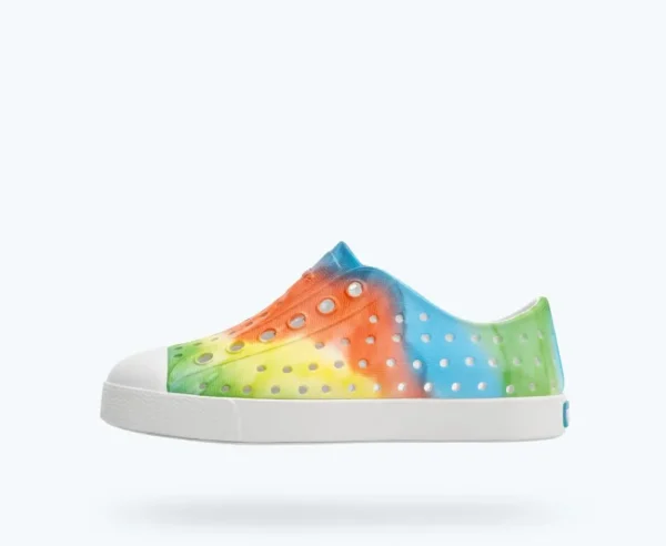jefferson_sugarlite_print_0-21.webp Native Shoes Shoes^Jefferson Sugarlite Print Child Shell White/ Shell White/ Rainbow Tie Dye