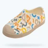jefferson_sugarlite_print_1-17.webp Native Shoes Shoes^Jefferson Sugarlite Print Child Bone White/ Flax Tan/ Apricot Resting Squiggle