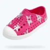 Native Shoes Shoes^Jefferson Sugarlite Print Child Radberry Pink/ Shell White/ Silver Stars