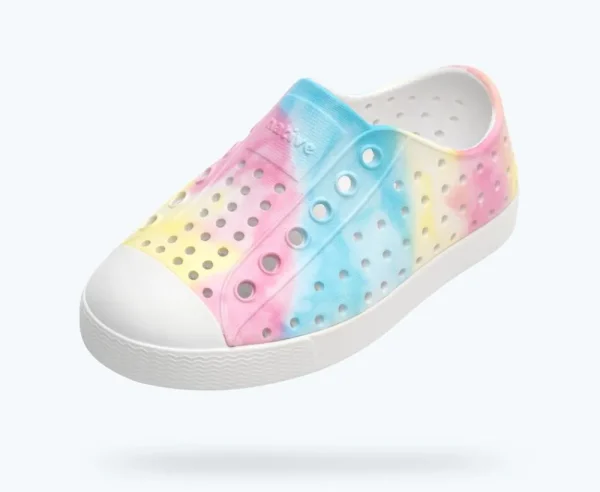 jefferson_sugarlite_print_1-22.webp Native Shoes Shoes^Jefferson Sugarlite Print Child Shell White/ Shell White/ Pastel Tie Dye