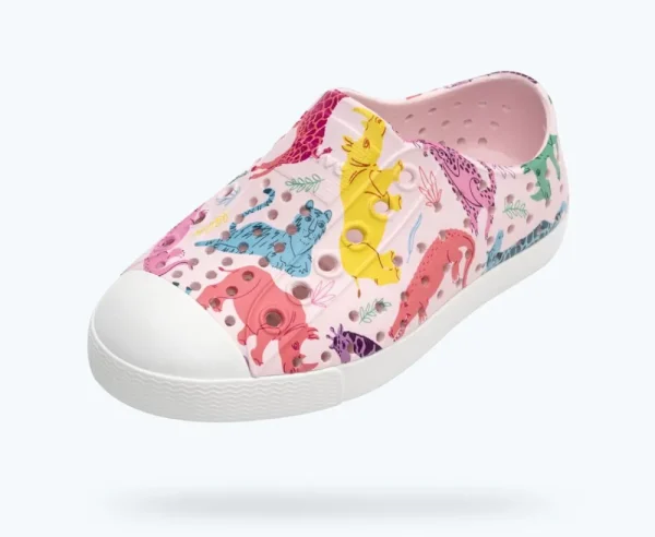 jefferson_sugarlite_print_1-8.webp Native Shoes Shoes^Jefferson Sugarlite Print Child Milk Pink/ Shell White/ Sea Fan Safari Friends