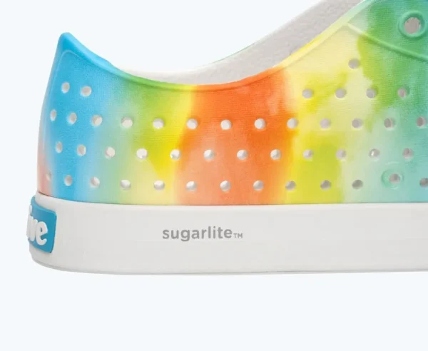 Native Shoes Shoes^Jefferson Sugarlite Print Shell White/ Shell White/ Rainbow Tie Dye