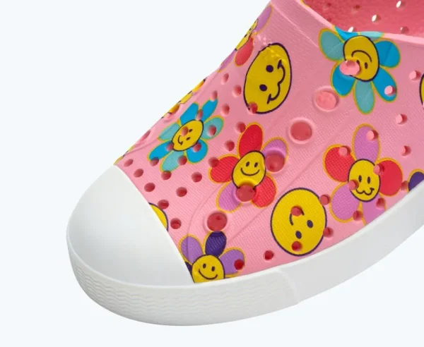 jefferson_sugarlite_print_4-12.webp Native Shoes Shoes^Jefferson Sugarlite Print Child Princess Pink/ Shell White/ Haze Sunpetal