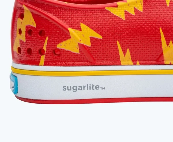 Native Shoes Shoes^Miles Sugarlite Print Child Hyper Red/ Shell White/ Crayon Lightning