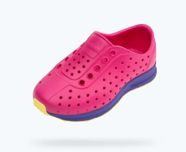 robbie_sugarlite_child_1-5.webp Native Shoes Shoes^Robbie Sugarlite Child Radberry Pink/ Ultra Violet/ Morning Speckle Rubber
