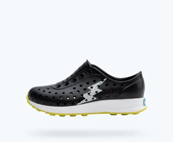 robbie_sugarlite_glow_chi_0.webp Native Shoes Shoes^Robbie Sugarlite Glow Child Jiffy Black/ Shell White/ Shell Lightning Glow/ Pickle Speckle Rubber