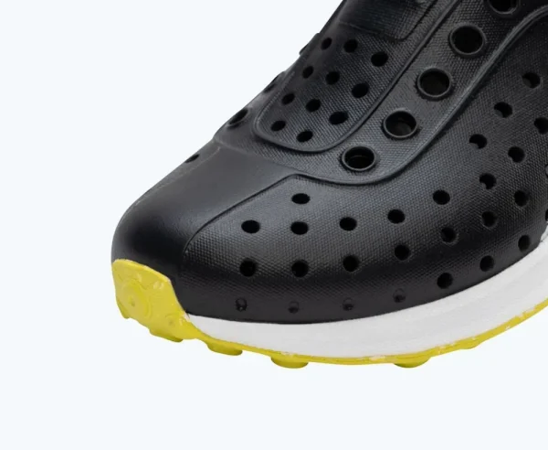 robbie_sugarlite_glow_chi_3.webp Native Shoes Shoes^Robbie Sugarlite Glow Child Jiffy Black/ Shell White/ Shell Lightning Glow/ Pickle Speckle Rubber