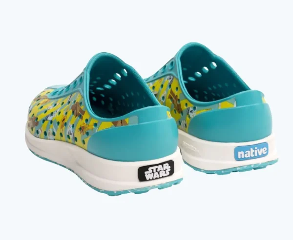 robbie_sugarlite_star_war_4.webp Native Shoes Shoes^Robbie Sugarlite Star Wars Print Child Glacier Green/ Shell White/ Lightside Block/ Glacier Speckle Rubber